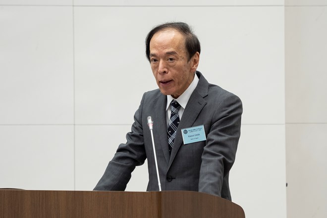 Thống đốc BOJ Ueda cho biết Ngân hàng Nhật Bản vẫn đang theo dõi biến động của đồng Yên. Ảnh: BOJ