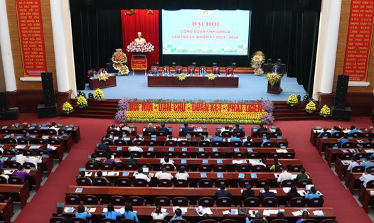  Đại hội Công đoàn tỉnh Sơn La lần thứ XV, nhiệm kỳ 2023 – 2028. Ảnh: Minh Thành