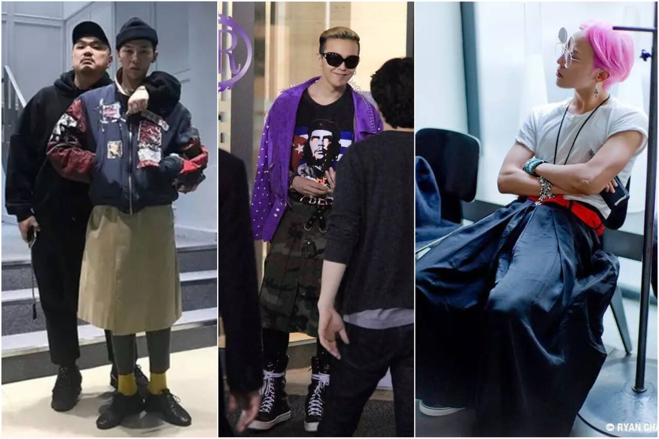 G-Dragon dẫn đầu xu hướng idol nam mặc váy. Ảnh: Allkpop