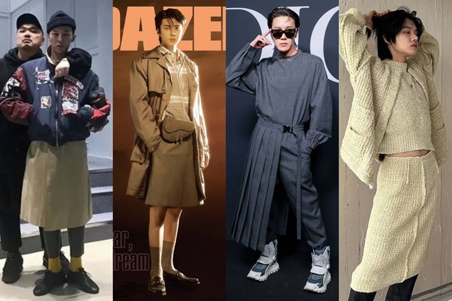 G-Dragon, TXT và những nam thần tượng Kpop mặc váy được chú ý