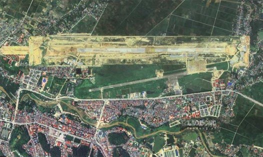 Sân bay Điện Biên dự kiến hoạt động trở lại trong tháng 12.2023. Ảnh chụp từ vệ tinh