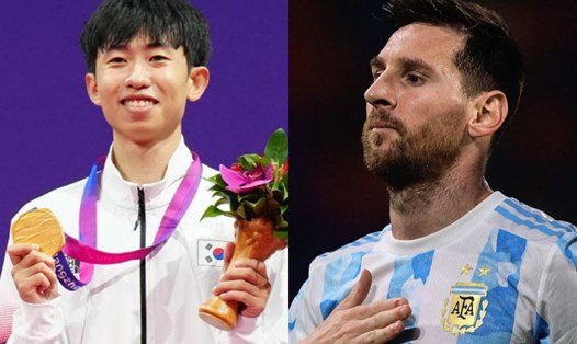 Nhà vô địch Kang Wan-jin được truyền cảm hứng từ siêu sao Messi. Ảnh: Yonhap