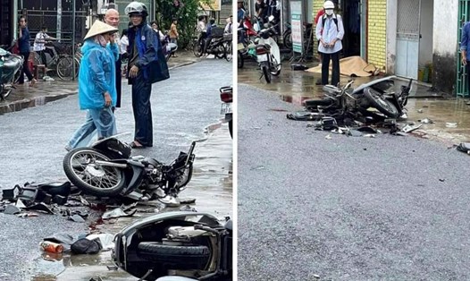Tai nạn giao thông trên đường đi học về, một học sinh ở Nam Định tử vong. Ảnh: Lê Thị Hồng