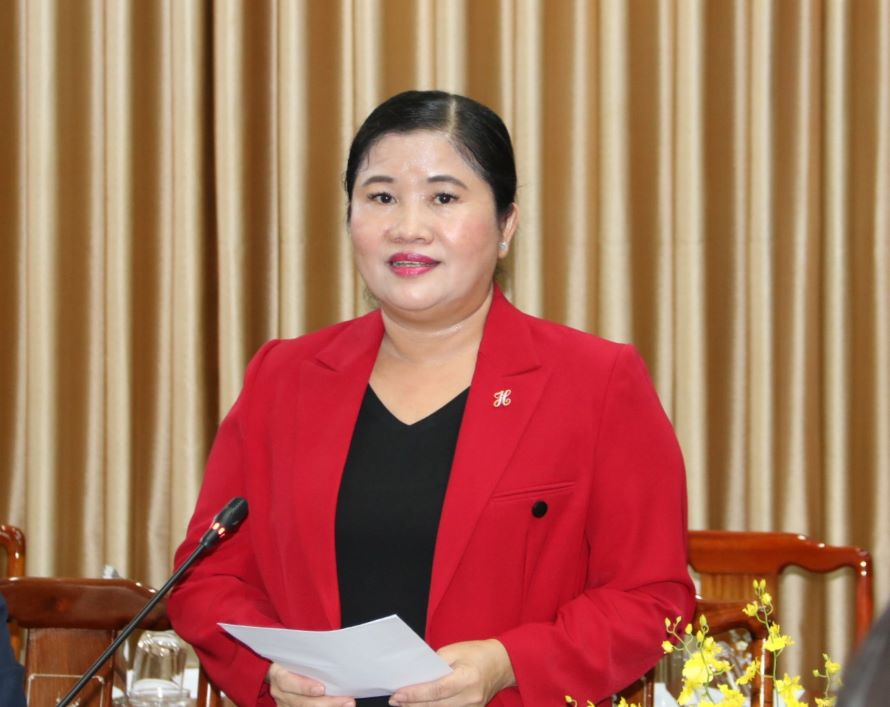 Bà Trần Tuệ Hiền - Chủ tịch UBND tỉnh Bình Phước. Ảnh: Đình Trọng