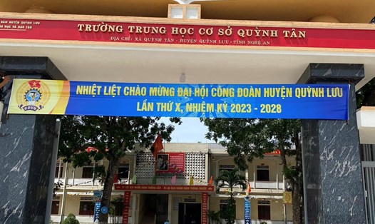Trường THCS Quỳnh Tân (huyện Quỳnh Lưu - Nghệ An). Ảnh: Hải Đăng