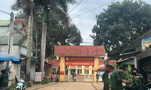 Trường THPT Chu Văn Thịnh, huyện Mai Sơn - nơi xảy ra vụ việc. Ảnh: Minh Nguyễn
