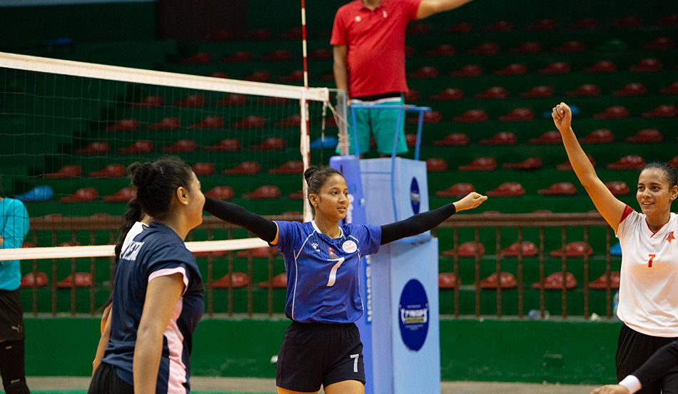 Đội tuyển bóng chuyền nữ Nepal tham dự ASIAD lần đầu. Ảnh: Nepalkhabar