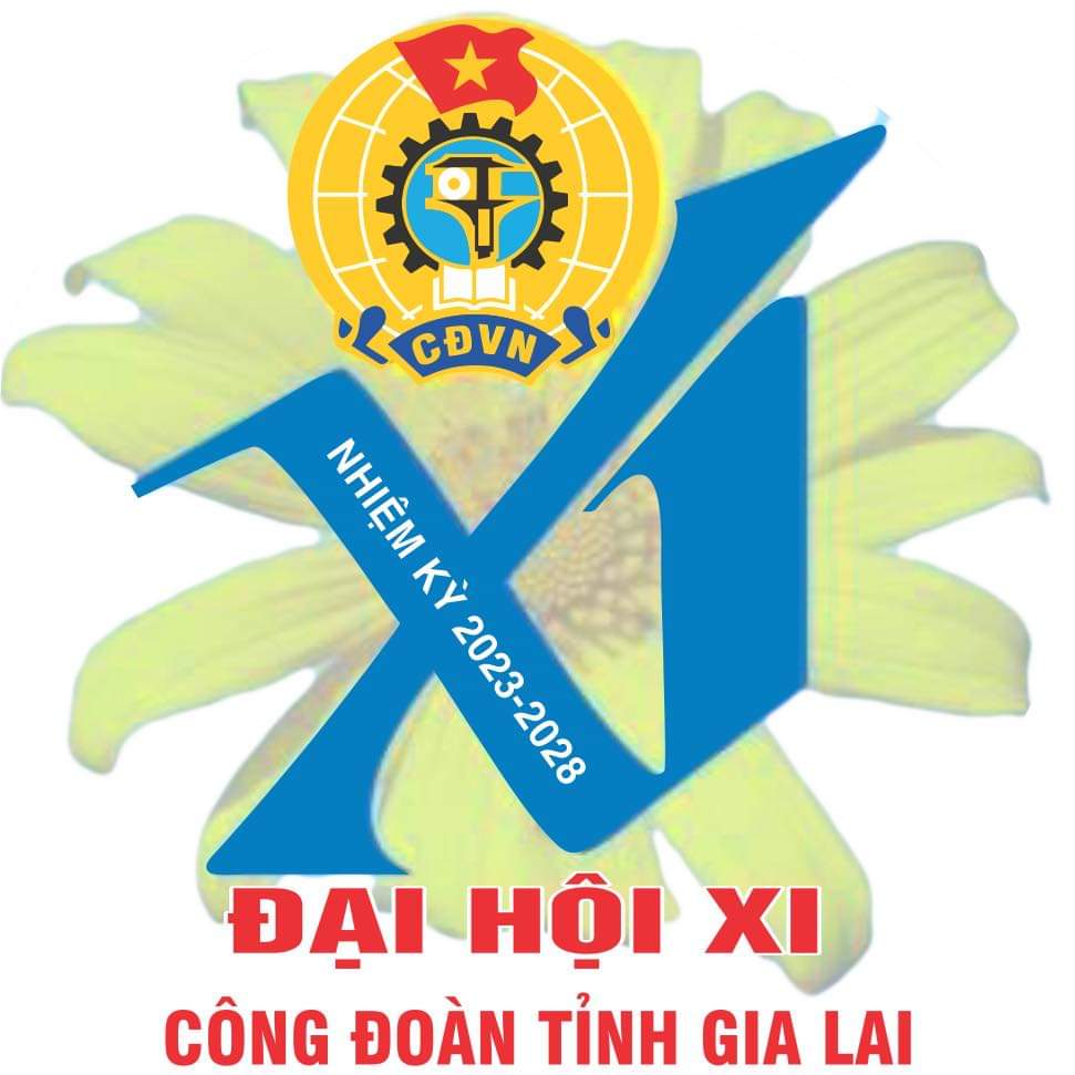 Biểu trưng chính thức của Đại hội XI Công đoàn tỉnh Gia Lai. Ảnh: TL