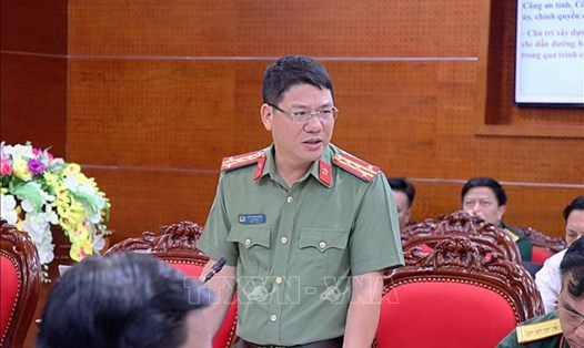 Giám đốc Công an tỉnh Hoà Bình - Đại tá Đỗ Thanh Bình. Ảnh: TTXVN