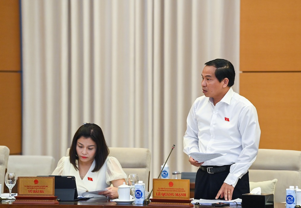Chủ nhiệm Ủy ban Tài chính - Ngân sách của Quốc hội Lê Quang Mạnh. Ảnh: Phạm Đông
