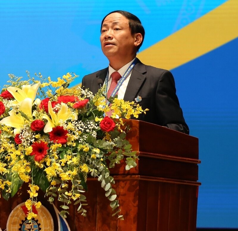 Phó Bí thư Tỉnh ủy, Chủ tịch UBND tỉnh Bình Định Phạm Anh Tuấn phát biểu. Ảnh: Viên Nguyễn.