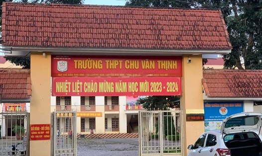Trường THPT Chu Văn Thịnh, huyện Mai Sơn - nơi xảy ra vụ việc. Ảnh: Minh Nguyễn
