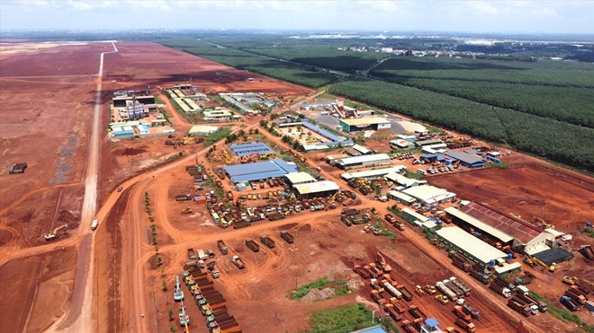 Đại công trường sân bay Long Thành ở xã Bình Sơn, huyện Long Thành, tỉnh Đồng Nai. Ảnh: Hà Anh Chiến
