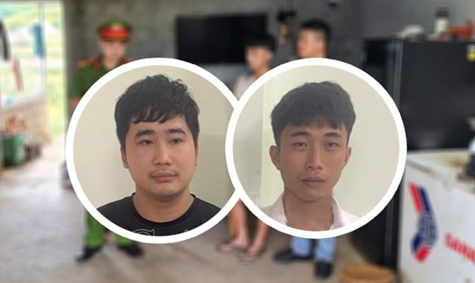 2 đối tượng cho vay nặng lãi là Nguyễn Duy Hùng và Chẻo A Phù bị công an bắt giữ. Ảnh: CACC