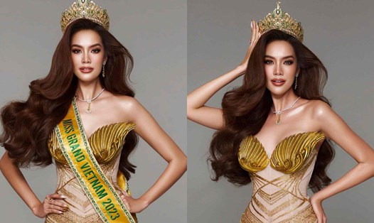 Hoa hậu Lê Hoàng Phương mang trang phục dân tộc đến cuộc thi Miss Grand International 2023. Ảnh: NVCC.