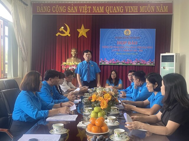Công tác tổ chức Đại hội Công đoàn tỉnh Đắk Nông lần thứ V, nhiệm kỳ 2023 - 2028 cơ bản đã hoàn thiện. Ảnh: Phan Tuấn  