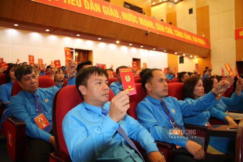 Các đại biểu dự Đại hội Công đoàn tỉnh Tuyên Quang khóa XVII. Ảnh: Lam Thanh