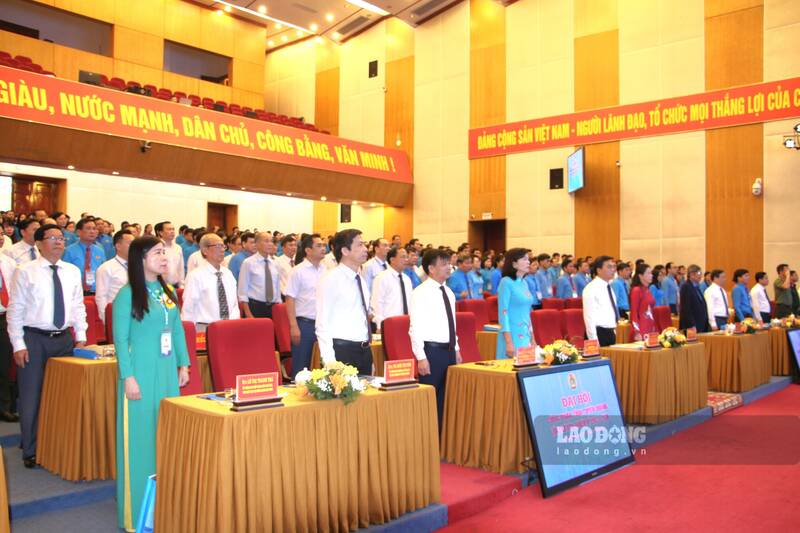 Các đại biểu dự Đại hội Công đoàn tỉnh Tuyên Quang lần thứ XVII. Ảnh: Lam Thanh