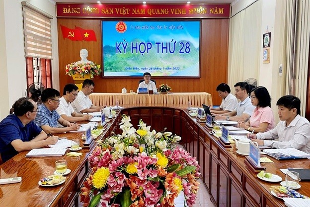 UBKT Tỉnh ủy Điện Biên khóa XIV, nhiệm kỳ 2020-2025 vừa tổ chức Kỳ họp lần thứ 28. Ảnh: H.N