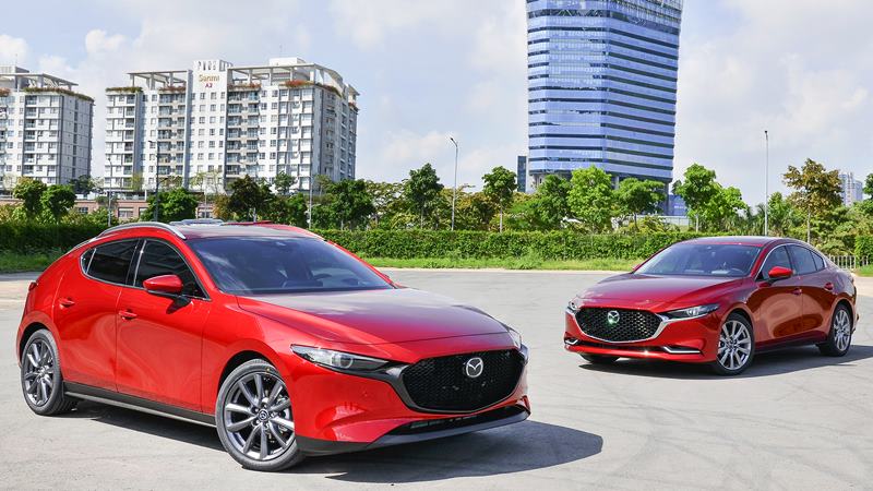Mazda 3 - mẫu xe được đánh giá cao về độ an toàn của hãng cũng là 1 trong những mẫu bán chạy tại Việt Nam. Ảnh: Mazda