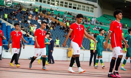 U23 Yemen là đội bóng có thực lực và nhiều khả năng sẽ cạnh tranh ngôi đầu bảng C vòng loại U23 châu Á 2024 với U23 Việt Nam. Ảnh: YFA