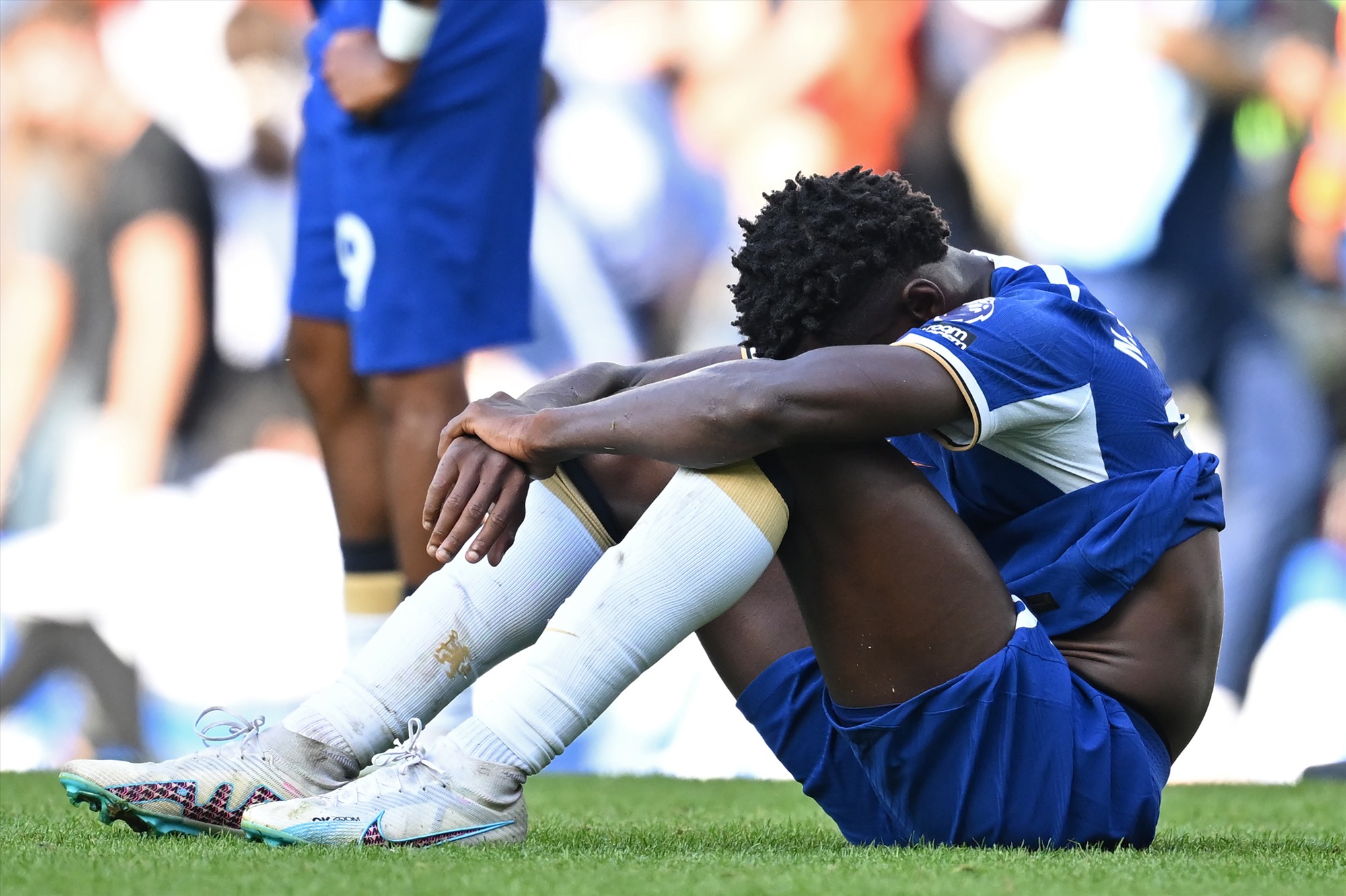Sự thất vọng của Nicolas Jackson là hình ảnh chung của Chelsea trong trận đấu với Nottingham. Ảnh: AFP