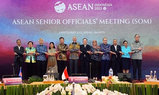 Các quan chức cao cấp (SOM) ASEAN họp ngày 3.9.2023. Ảnh: Bộ Ngoại giao