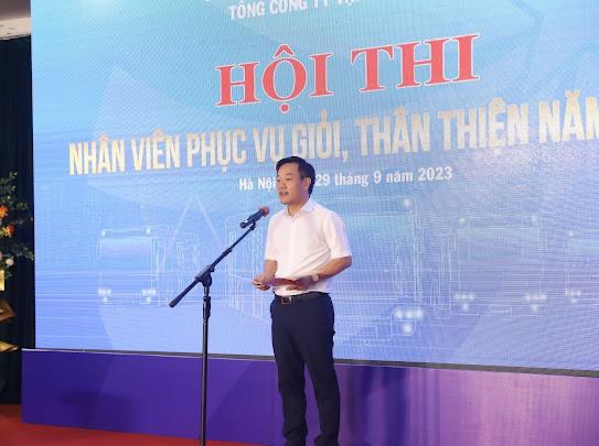 Phó Tổng Giám đốc Transerco Nguyễn Thủy cho biết, hội thi nhằm mục đích nâng cao nhận thức và ý thức tự giác chấp hành quy định của đội ngũ nhân viên. Ảnh: BTC