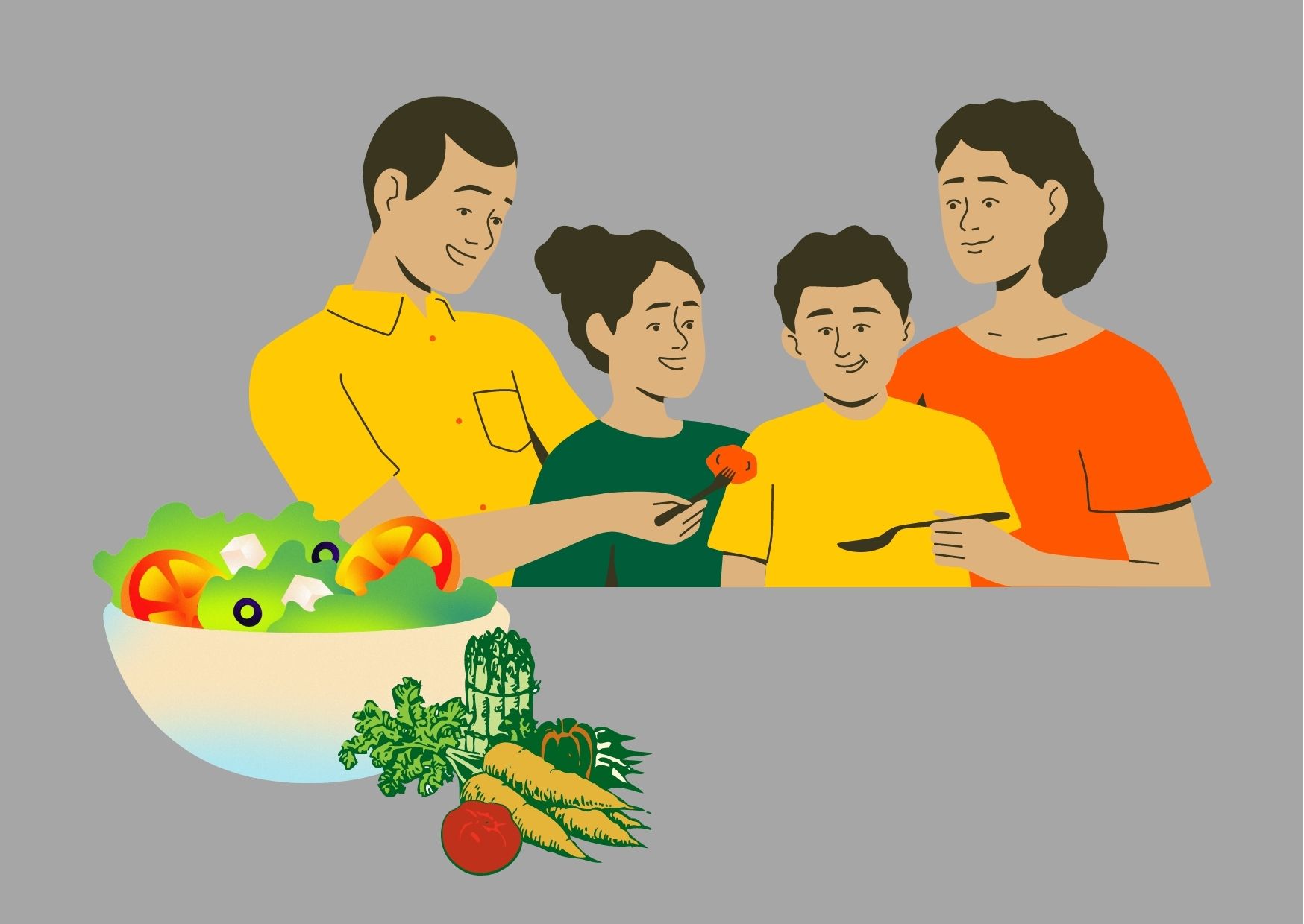 Cách để khuyến khích thói quen ăn uống lành mạnh ở trẻ. Đồ họa: Thanh Thanh