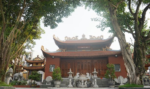 Trong khuôn viên đền chợ Giá (Hải Phòng) hiện có 5 cây di sản, tuổi đời trên, dưới 300 năm. Ảnh: Mai Dung