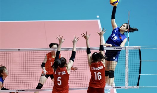 Tuyển bóng chuyền nữ Việt Nam tự tin trước trận gặp Thái Lan vào tối 4.9, tại giải vô địch châu Á 2023. Ảnh: Duy Nam