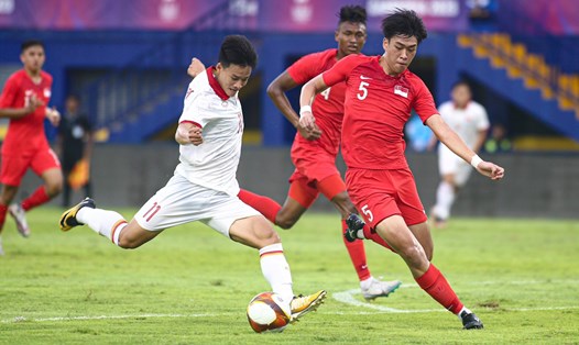 U23 Singapore tự tin đối đầu với U23 Việt Nam, Yemen và Guam tại vòng loại U23 châu Á 2024. Ảnh: Thanh Vũ