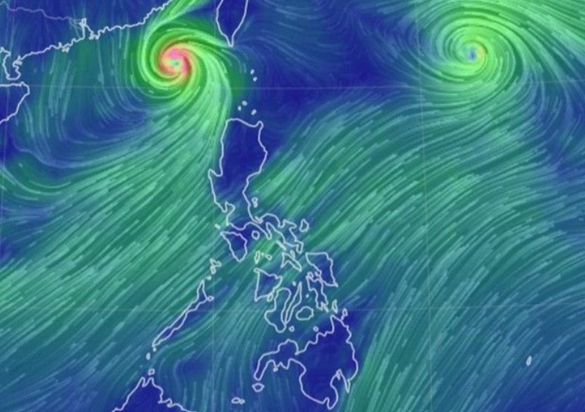 Bão Haikui đã rời vùng biển trách nhiệm của Philippines nhưng tiếp tục làm tăng cường gió mùa tây nam hay Habagat cho Philippines. Ảnh: PAGASA