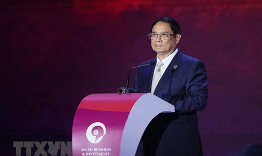 Thủ tướng Chính phủ Phạm Minh Chính phát biểu tại ASEAN BIS 2023. Ảnh: TTXVN