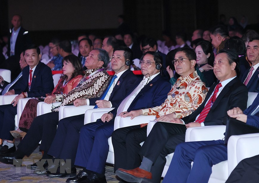 Thủ tướng Chính phủ Phạm Minh Chính và các đại biểu dự hội nghị. Ảnh: TTXVN 