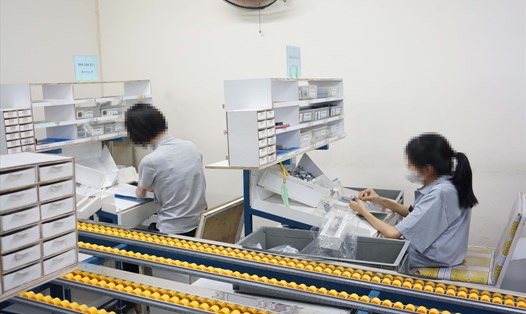 Khu vực làm việc dành riêng cho người khuyết tật tại Chi nhánh Công ty TNHH Yazaki Hải Phòng Việt Nam tại Quảng Ninh. Ảnh: Đoàn Hưng
