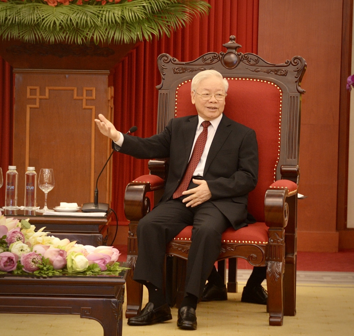 Tổng Bí thư Nguyễn Phú Trọng tại buổi tiếp. Ảnh: VOV