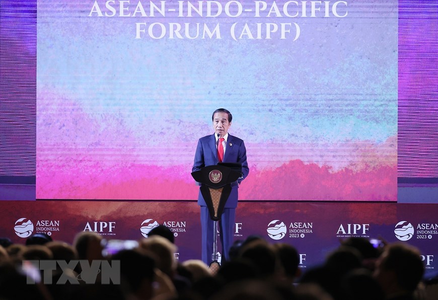 Tổng thống Indonesia Joko Widodo phát biểu khai mạc. Ảnh: TTXVN