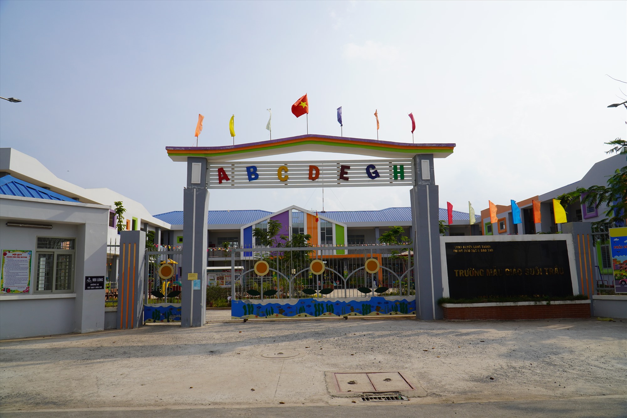 Trường mầm non Suối Trầu là trường đầu tiên trong khu tái định cư Lộc An - Bình Sơn đi vào hoạt động. Ảnh: Hà Anh Chiến