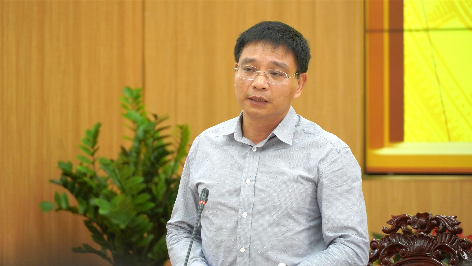 Bộ trưởng Bộ GTVT Nguyễn Văn Thắng phát biểu tại buổi làm việc. Ảnh: Tạ Quang