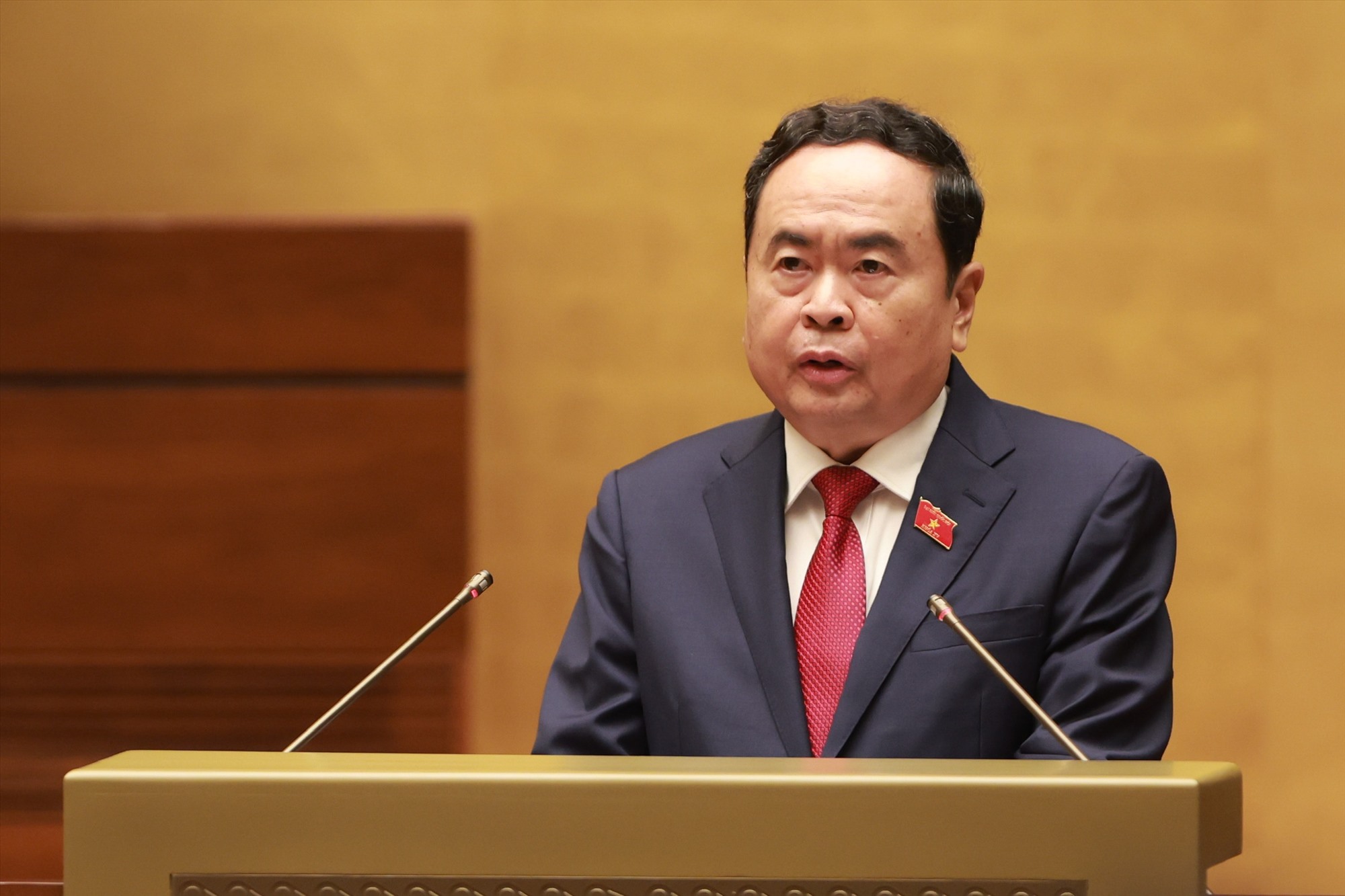 Phó Chủ tịch Thường trực Quốc hội Trần Thanh Mẫn phát biểu. Ảnh: Hải Nguyễn