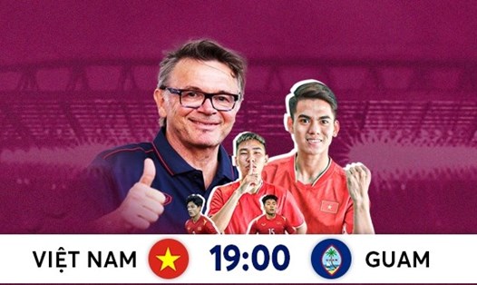 U23 Việt Nam gặp U23 Guam tại vòng loại U23 châu Á 2024. Ảnh: FPT Play