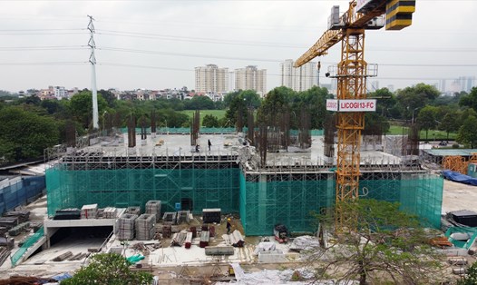 Một dự án nhà ở xã hội tại Hà Nội đang xây dựng. Ảnh: Cao Nguyên.