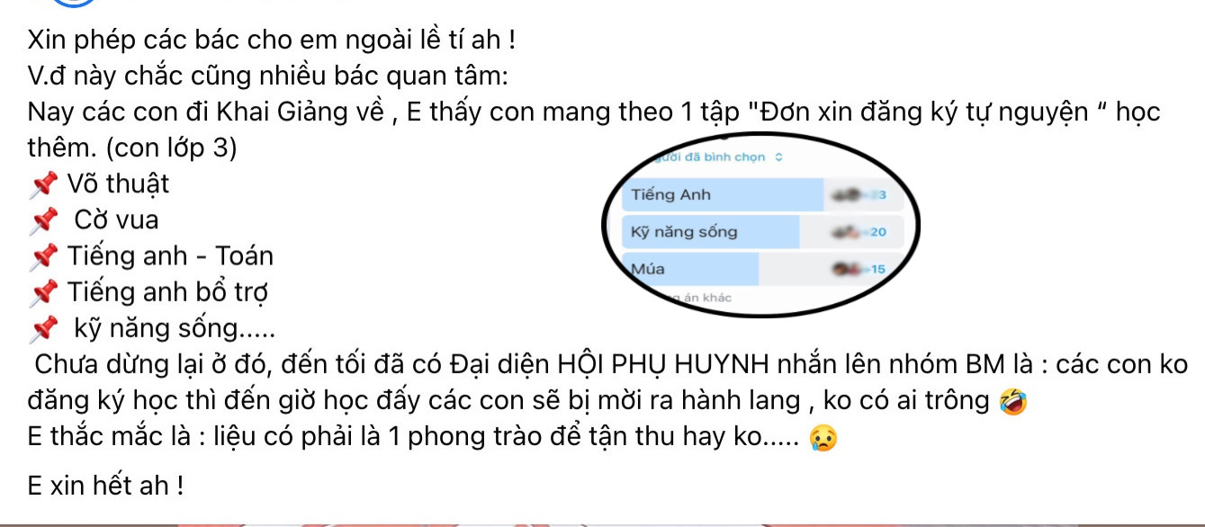 Phụ huynh bức xúc vì những 