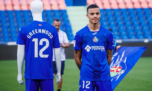 Mason Greenwood mặc áo số 12 tại đội bóng mới. Ảnh: Getafe FC