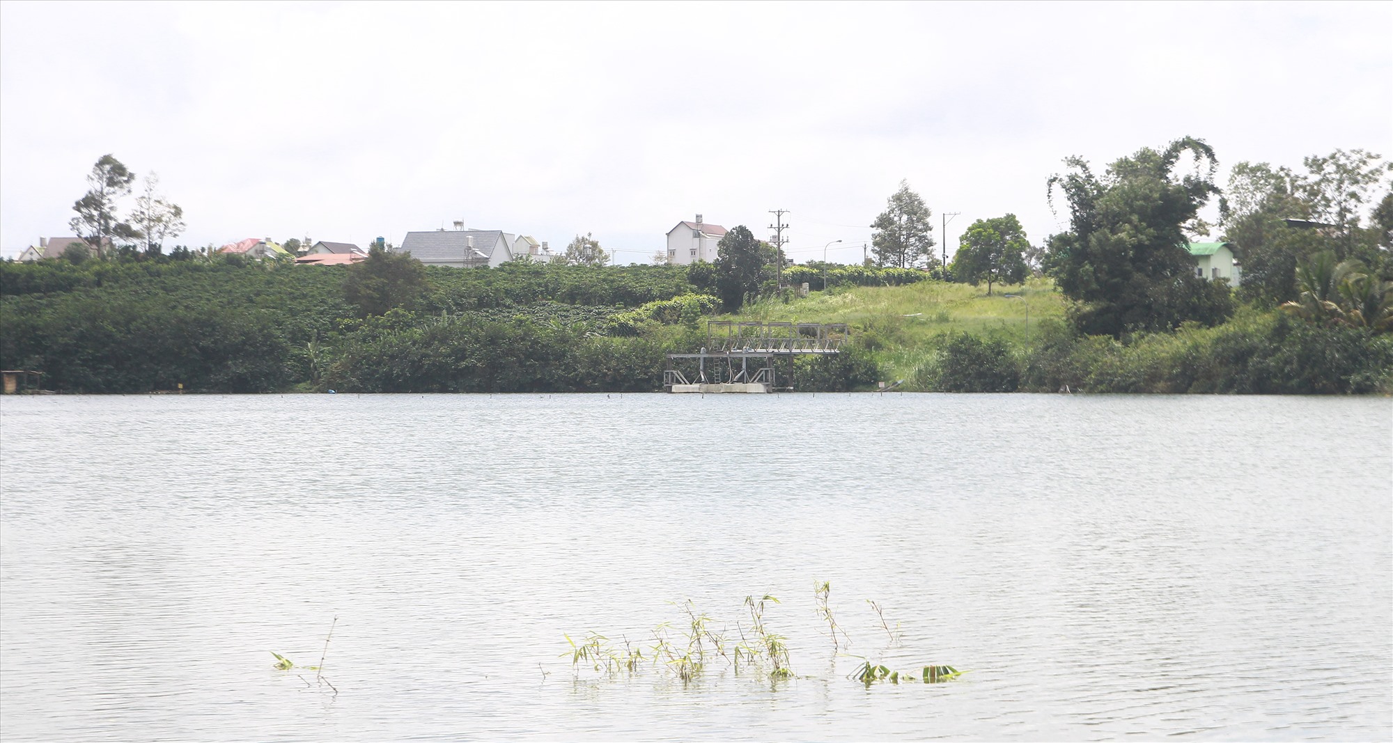 Một hồ đập thủy lợi ở thành phố Bảo Lộc, tỉnh Lâm Đồng. Ảnh: Lê Sơn 