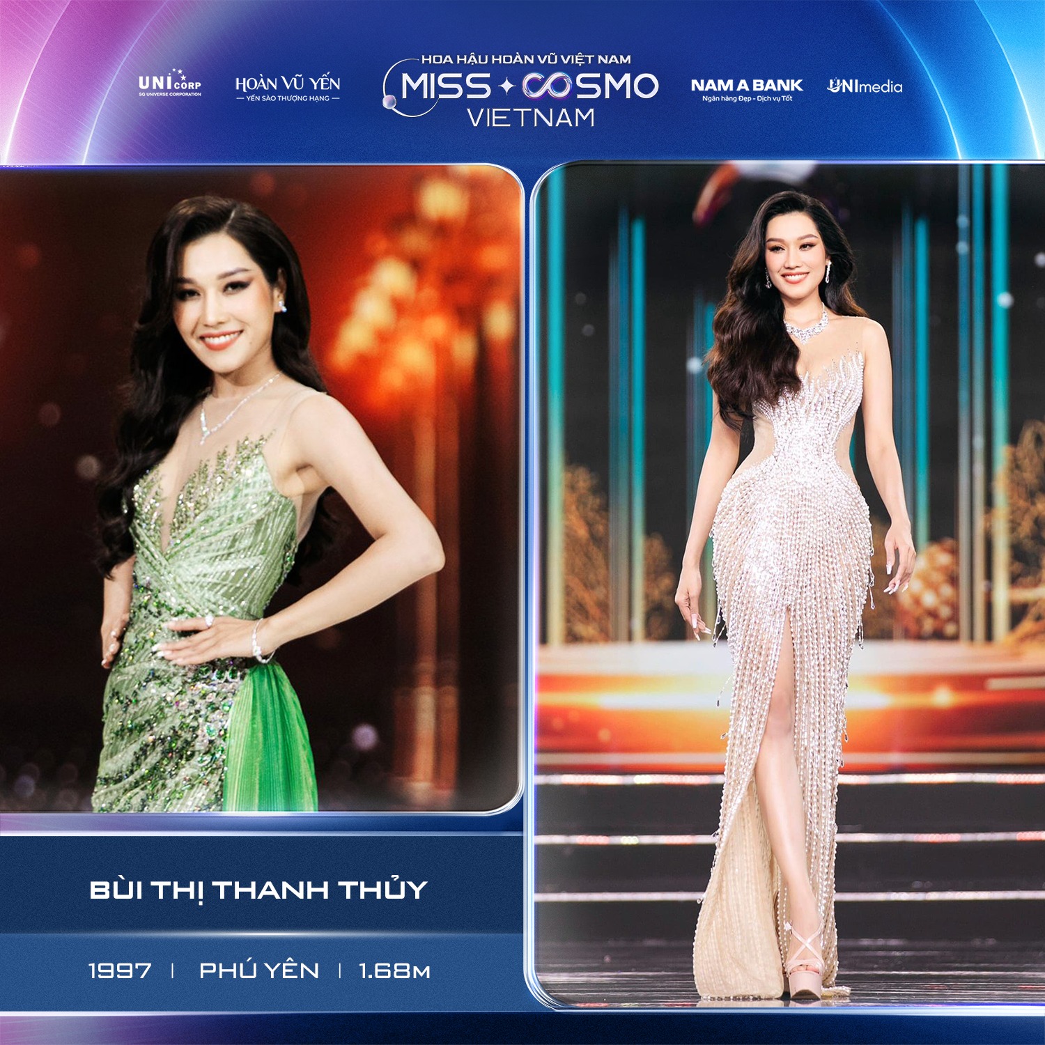 Bùi Thị Thanh Thủy trở lại Miss Cosmo Vietnam 2023. Ảnh: COSMO.