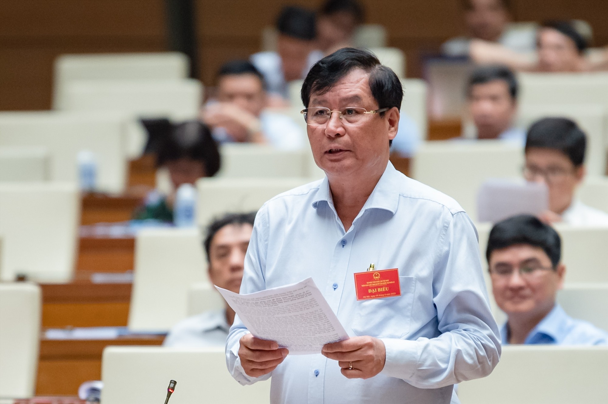 Phó Chủ tịch Hội Luật gia Việt Nam Trần Công Phàn phát biểu. Ảnh: Hải Nguyễn