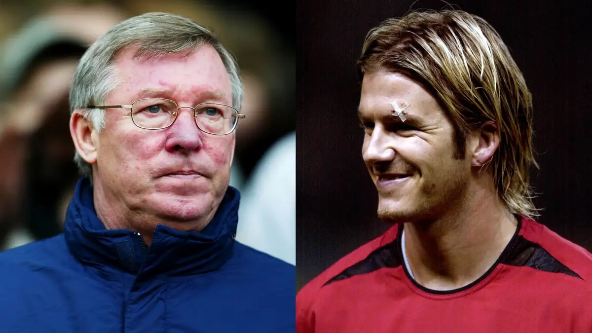 Alex Ferguson và David Beckham là một trong những vụ mâu thuẫn căng thẳng nhất giữa huấn luyện viên với cầu thủ trong giới bóng đá. Ảnh: Goal