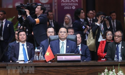 Thủ tướng Chính phủ Phạm Minh Chính nhấn mạnh tầm vóc và giá trị chiến lược của EAS. Ảnh: TTXVN